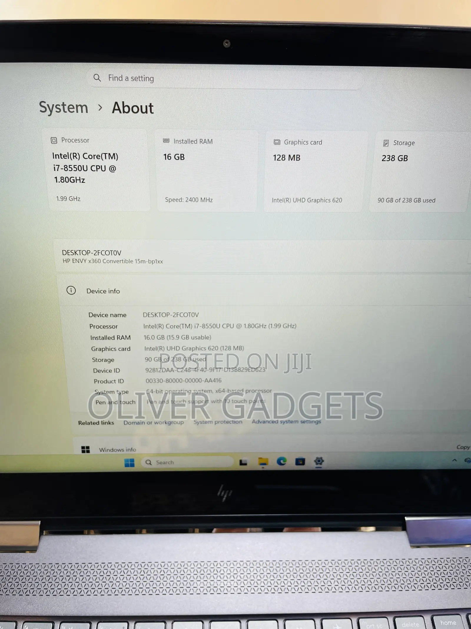 Laptop HP Envy 15 16GB Intel Core i7 SSD 256GB