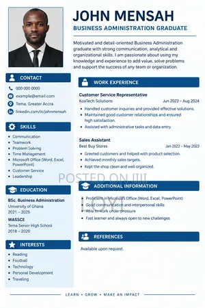 Professional CV Formatting Application Letter