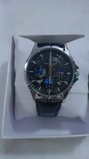 POEDAGAR Men’s Watch – Luxury Leather Strap Watch