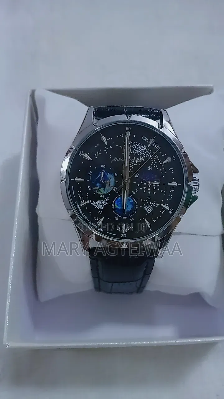 POEDAGAR Men’s Watch – Luxury Leather Strap Watch