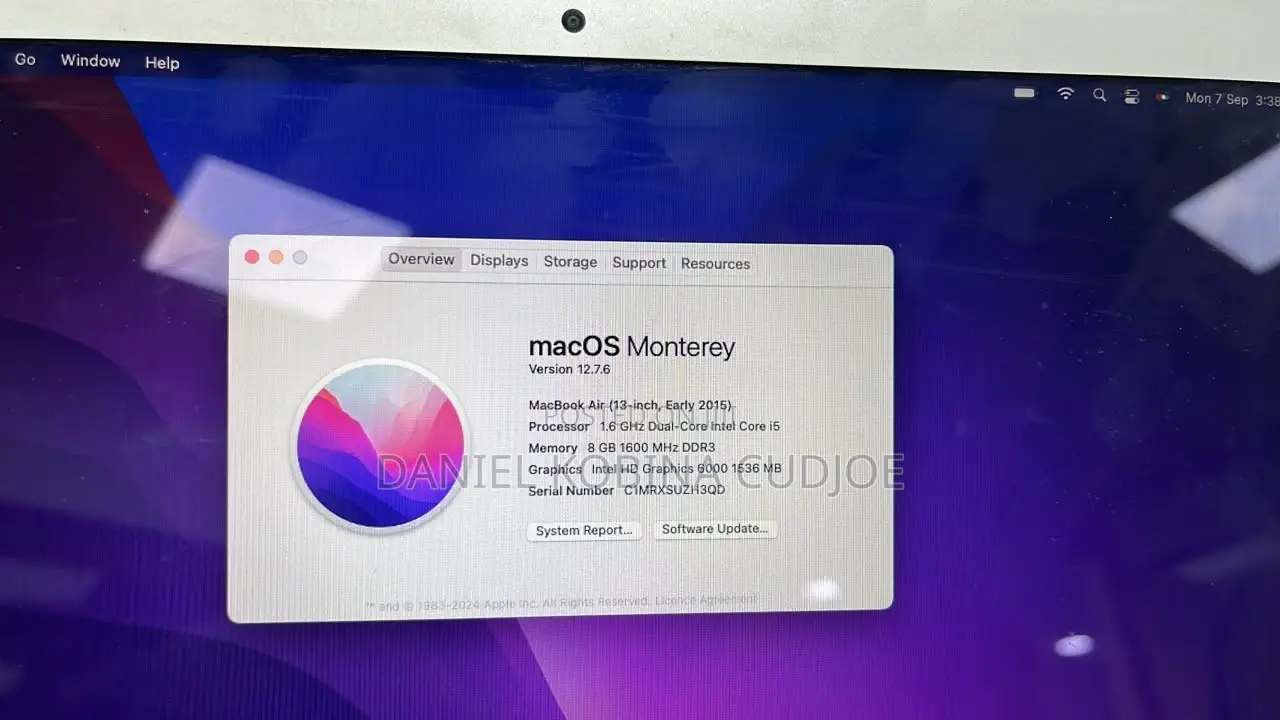 New Laptop Apple MacBook Air 8GB Intel Core i5 SSD 128GB