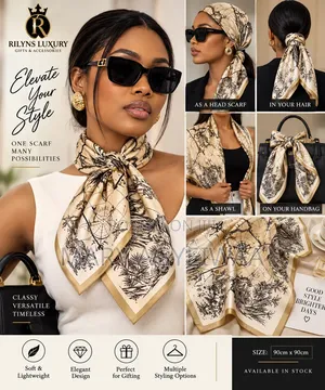 Elegant Silk Scarf for Women – Multipurpose Fashion Scarf