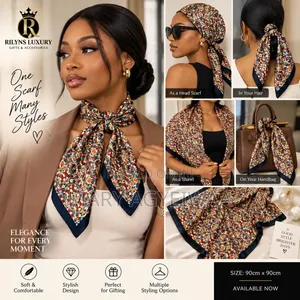 Elegant Silk Scarf for Women – Multipurpose Fashion Scarf