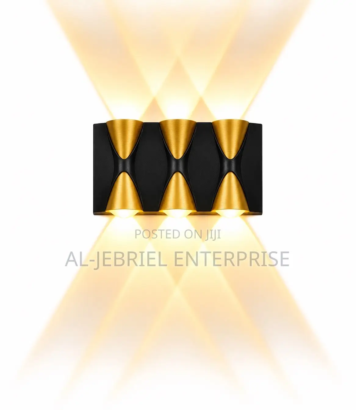 LED Black and Gold Wall Light