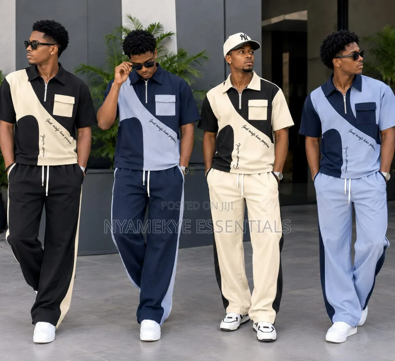 Men's Two Set Tracksuit,Polo Top and Trousers
