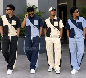 Men's Two Set Tracksuit,Polo Top and Trousers