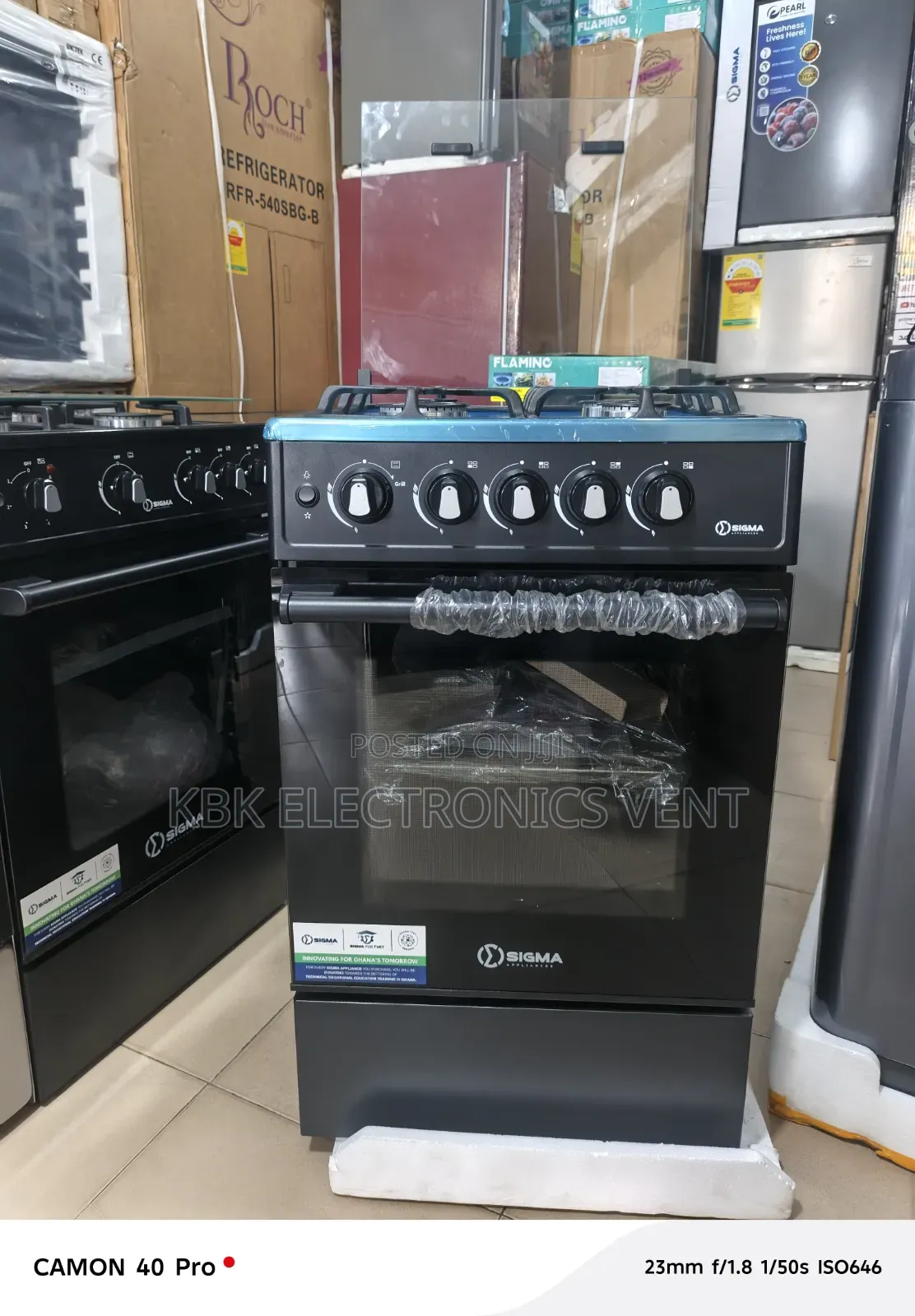 Sigma 50*50 4Burner Gas Cooker Oven + Grill + Automatic Ignition
