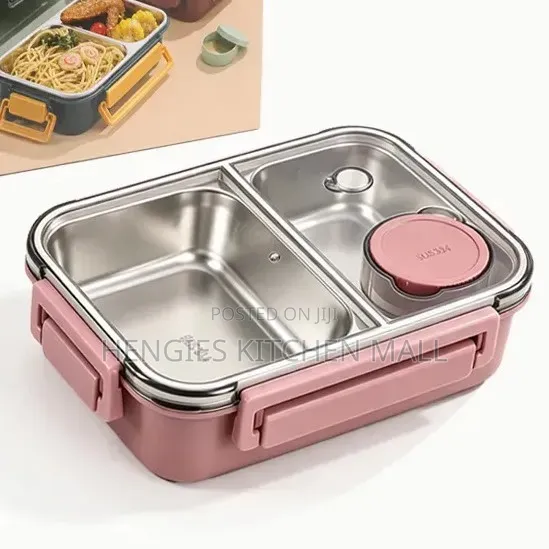 Bento Stainless Steel Lunch Box (Double Compartment)