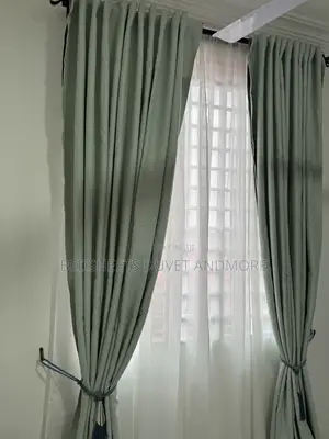 Mint Green Ringless Curtains