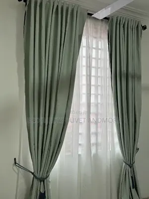 Mint Green Ringless Curtains