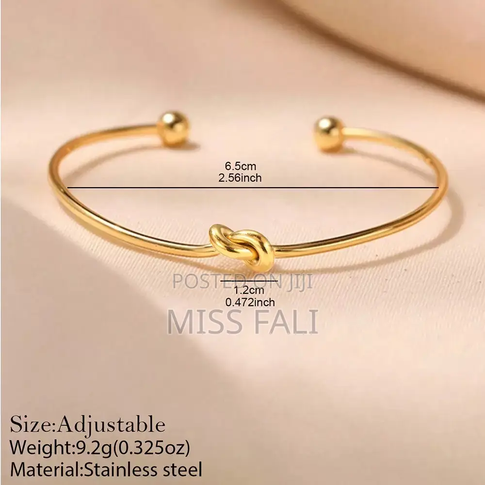 Silver and Gold Knot Cuff