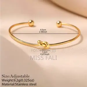 Silver and Gold Knot Cuff