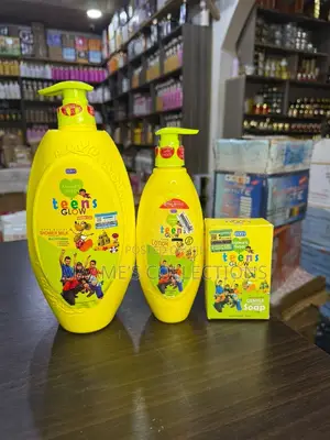 Eden Kids and Teens Glow Shower Milk, Lotion Gentle Soap Set