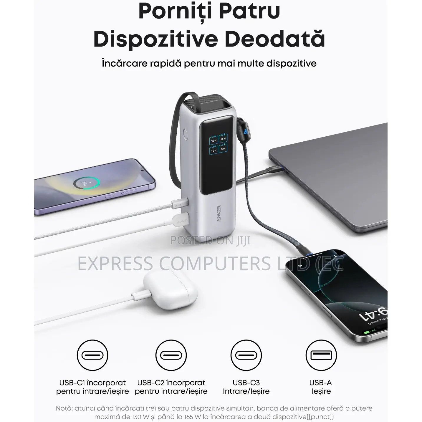 Laptop ORIGINAL Power Bank 25,000mAh 165watts ANKER Ultra-Fast BANK