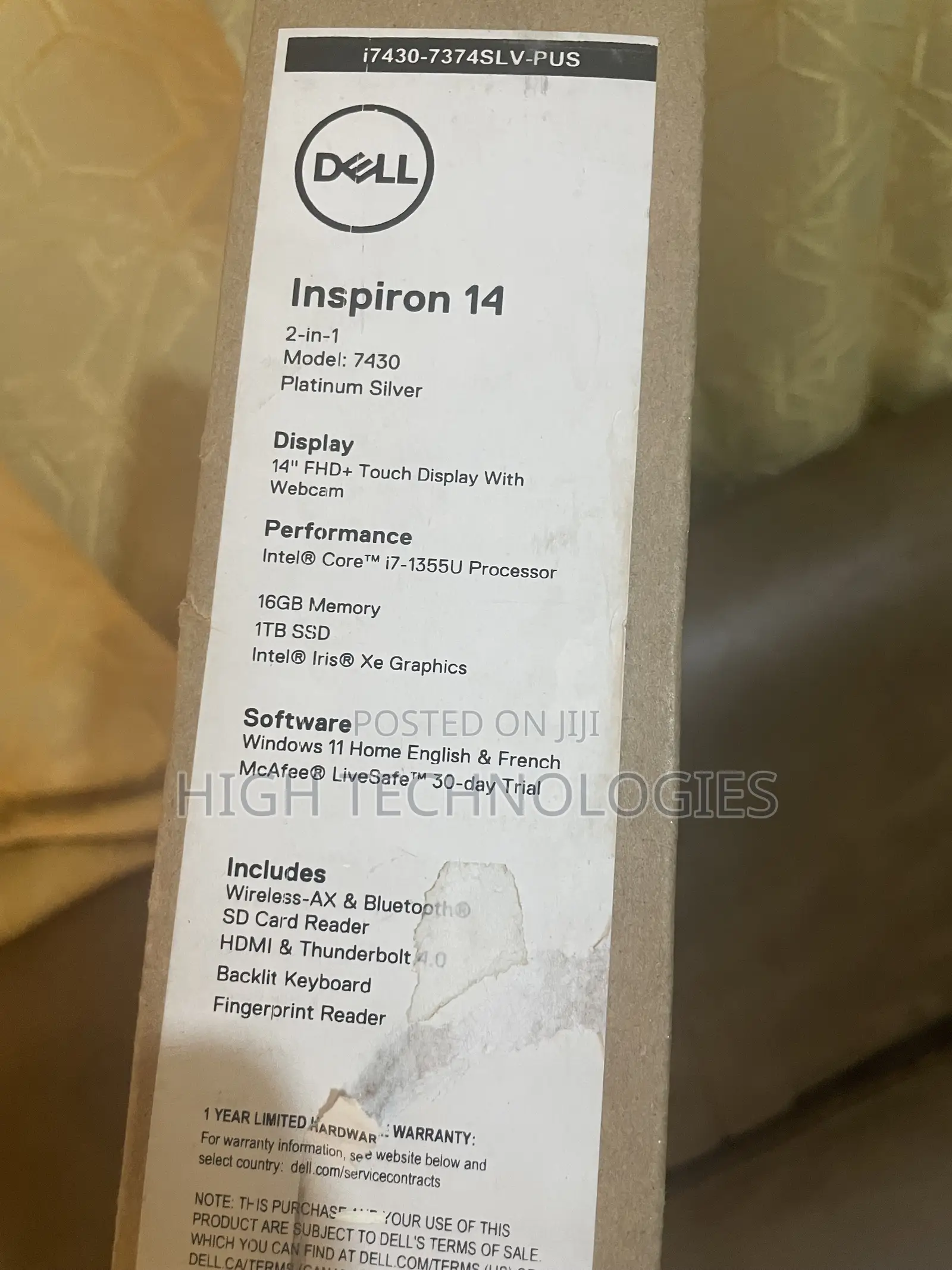 New Laptop Dell Inspiron 14 5410 2-in-1 16GB Intel Core i7 SSD 1T