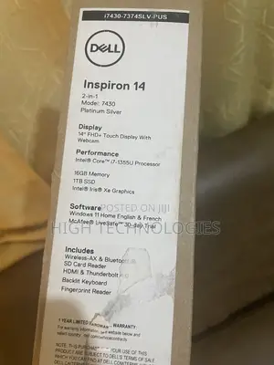New Laptop Dell Inspiron 14 5410 2-in-1 16GB Intel Core i7 SSD 1T