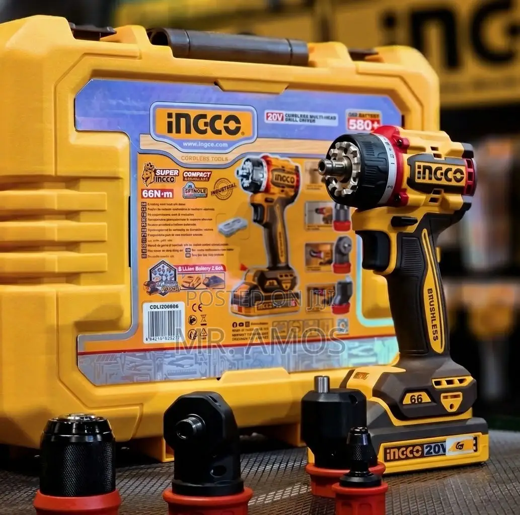 66Nm Cordless Multi-Head Drill Driver With 47 PCs Addons - CDLI206686