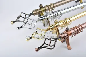Double Gold Curtains Rod