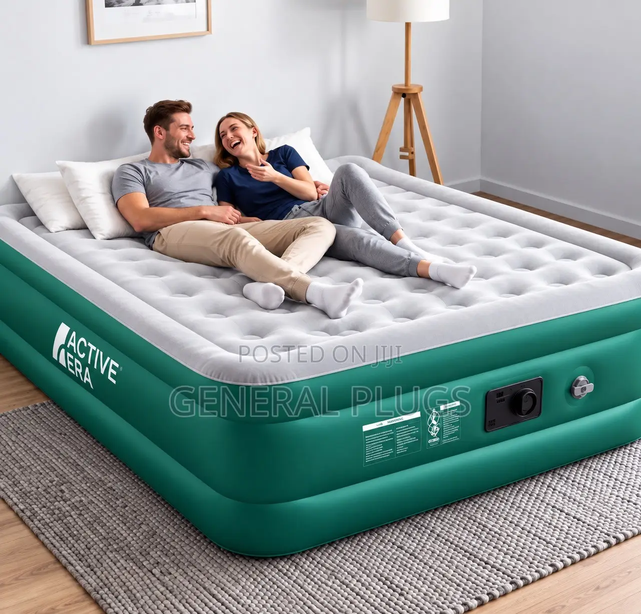 Self Inflating Original Double Size Air Mattress Plus Free 2 Pillows