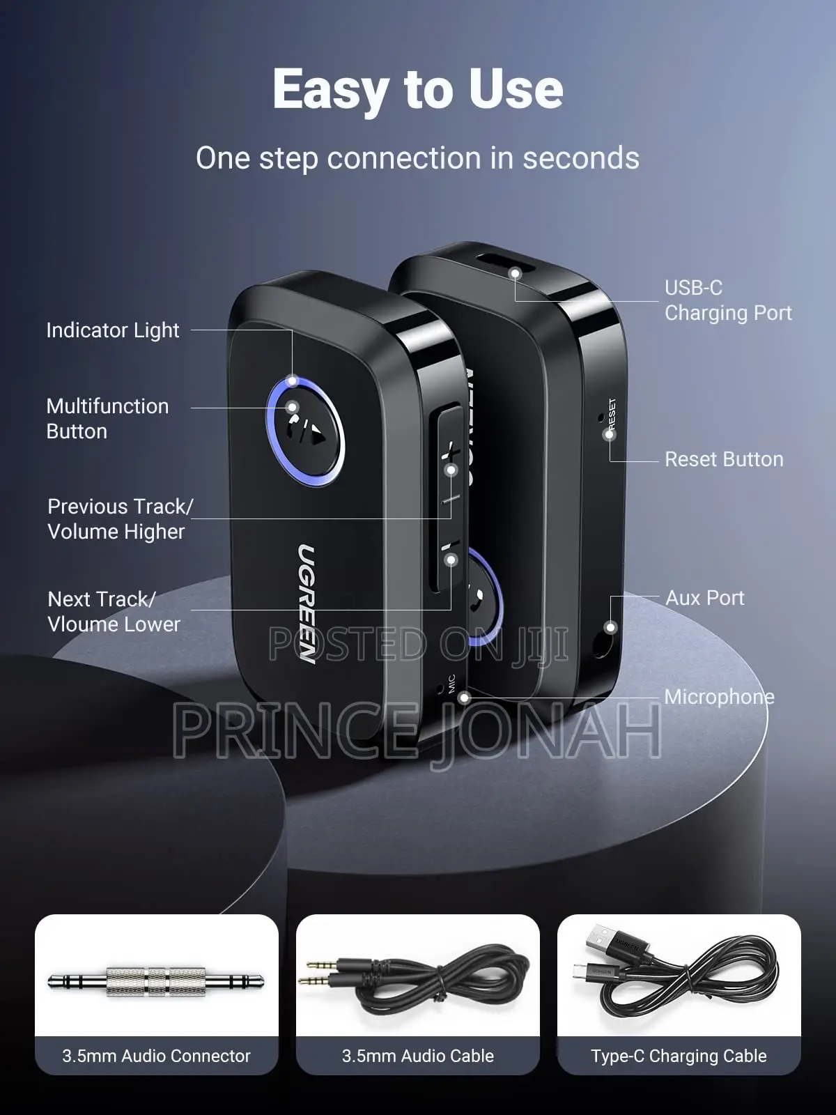 UGREEN Bluetooth 5.3 AUX Adapter
