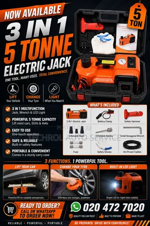 5 Tonne 3 IN 1 ELECTRIC Car Jacks