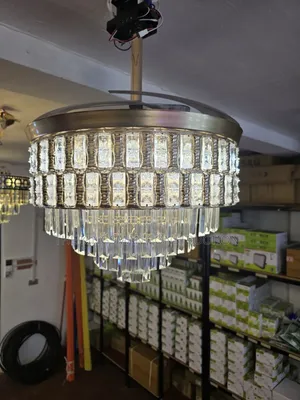 Crystal Chandelier Fan Lights