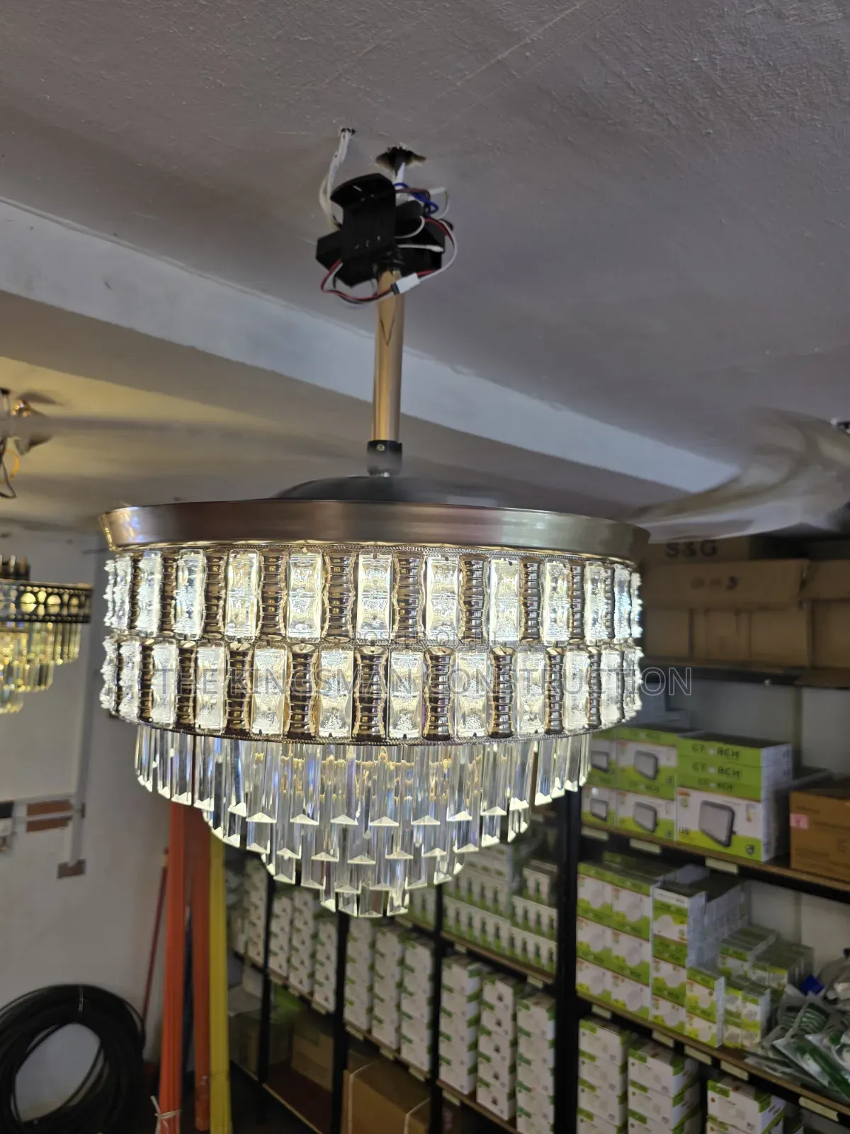 Crystal Chandelier Fan Lights