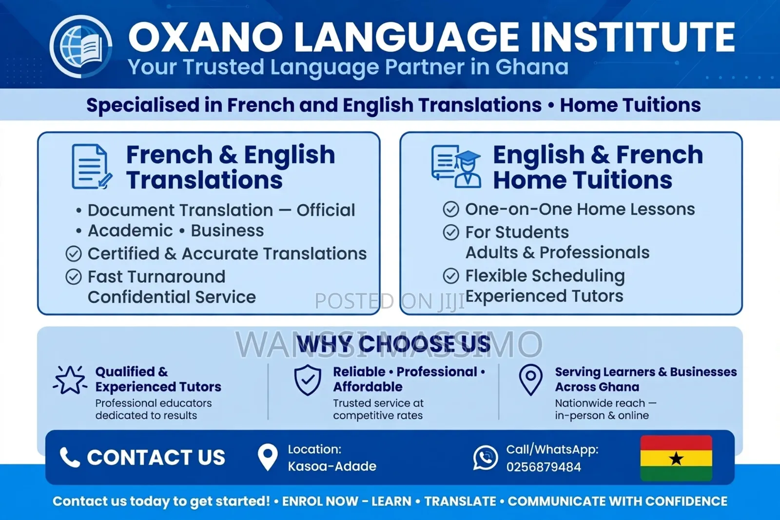 Language Courses and Translations -French and English