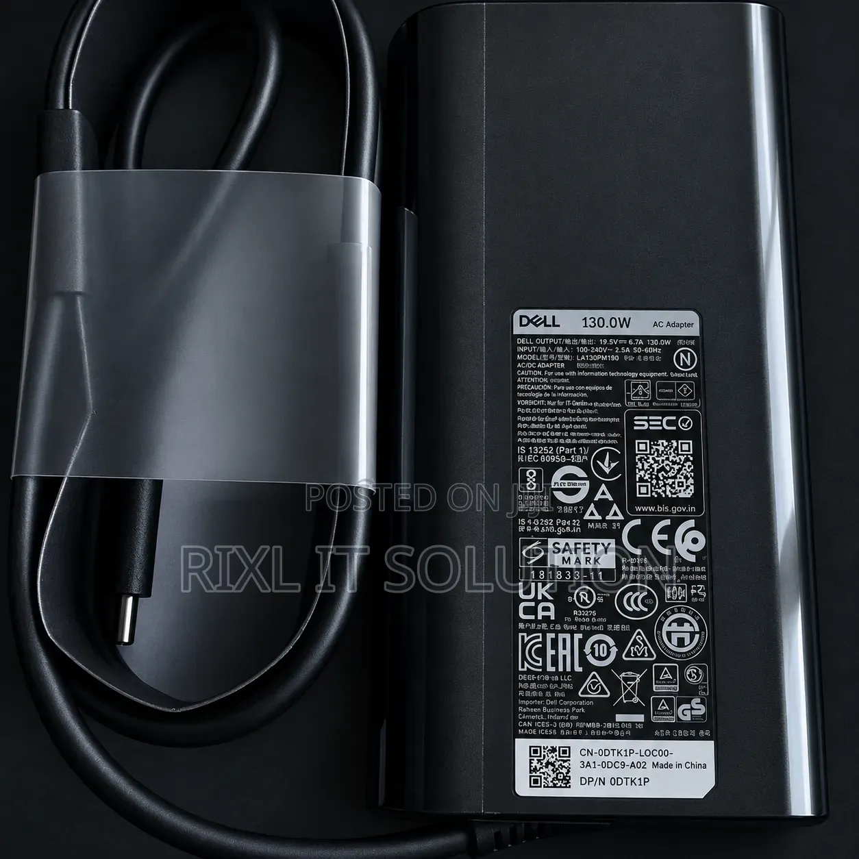 Original Dell XPS Precision USB Type-C 130W Laptop Charger Brand New