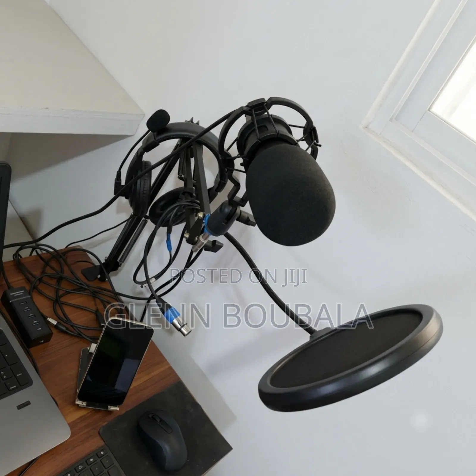 Condenser Microphone and Headset and Soundcard