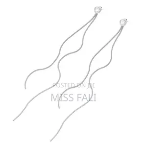 Silver Sleek Drop Earrings