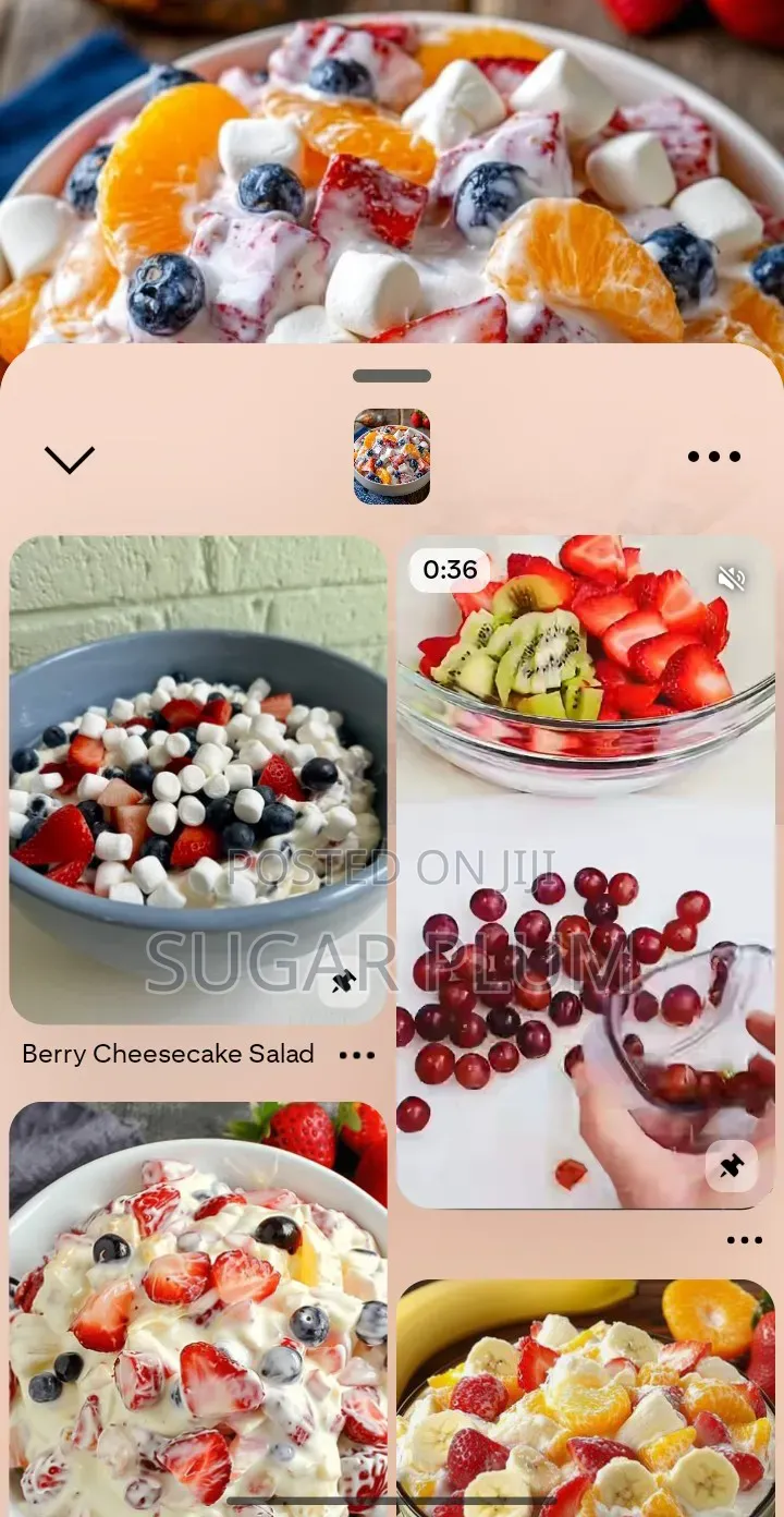 Nigerian Food and Fruit Salad