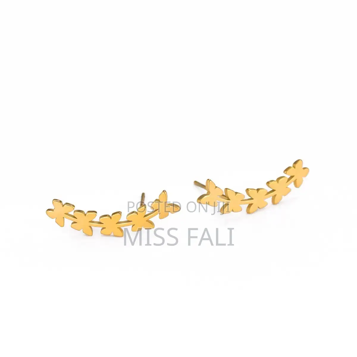 Golden Bloom Ear Climbers