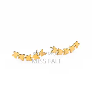 Golden Bloom Ear Climbers