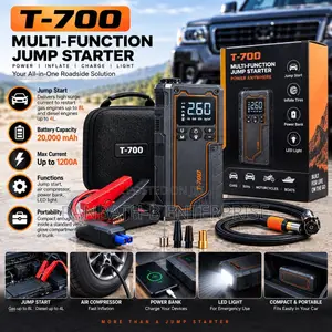 20,000mAh. 1200A. T-700 Multi-Function Car Power Air Pump