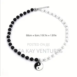 Ying Yang Necklace Black/White