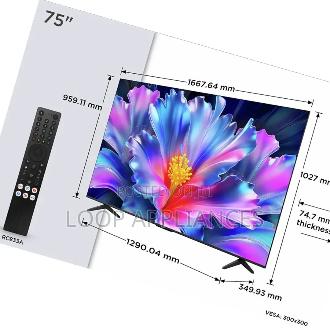 New 75 Inch TCL Smart UHD Android 75P6L 2026 Television