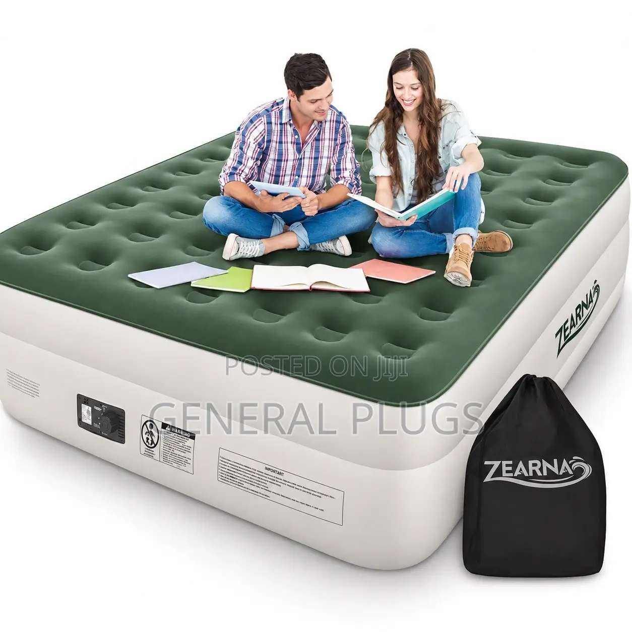 Modern Technology Inflatable Double Air Mattress With an Inbuilt Pump