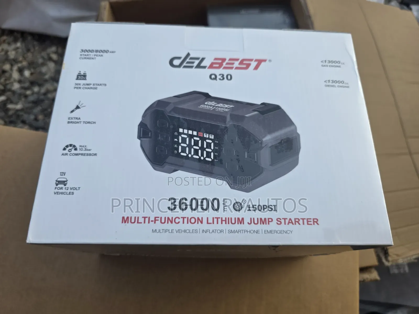 Delbest Q30 36000mah Multifunction Lithium Jump Starter
