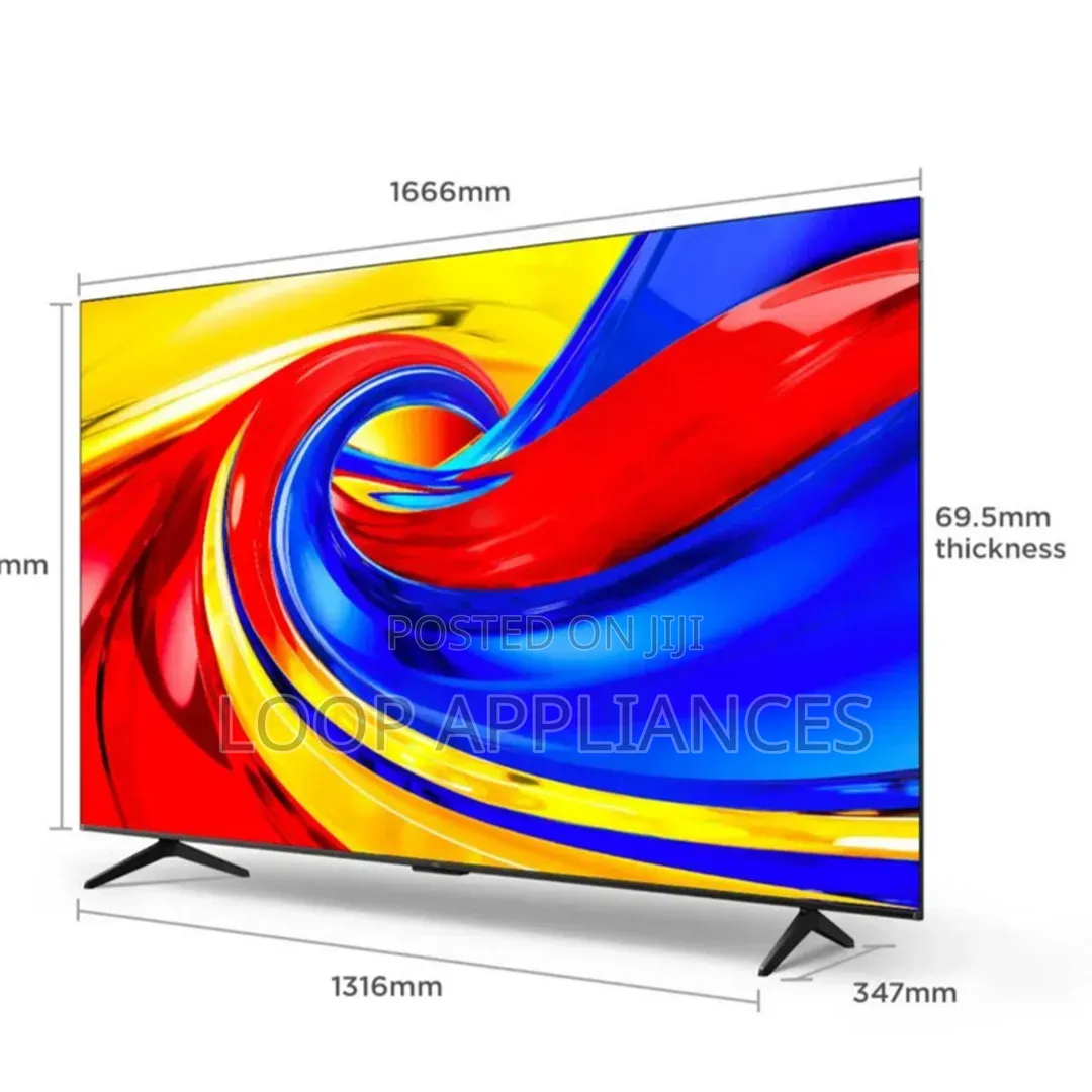 New 75 Inch TCL Smart Android 75T6D 2026 Qled Television