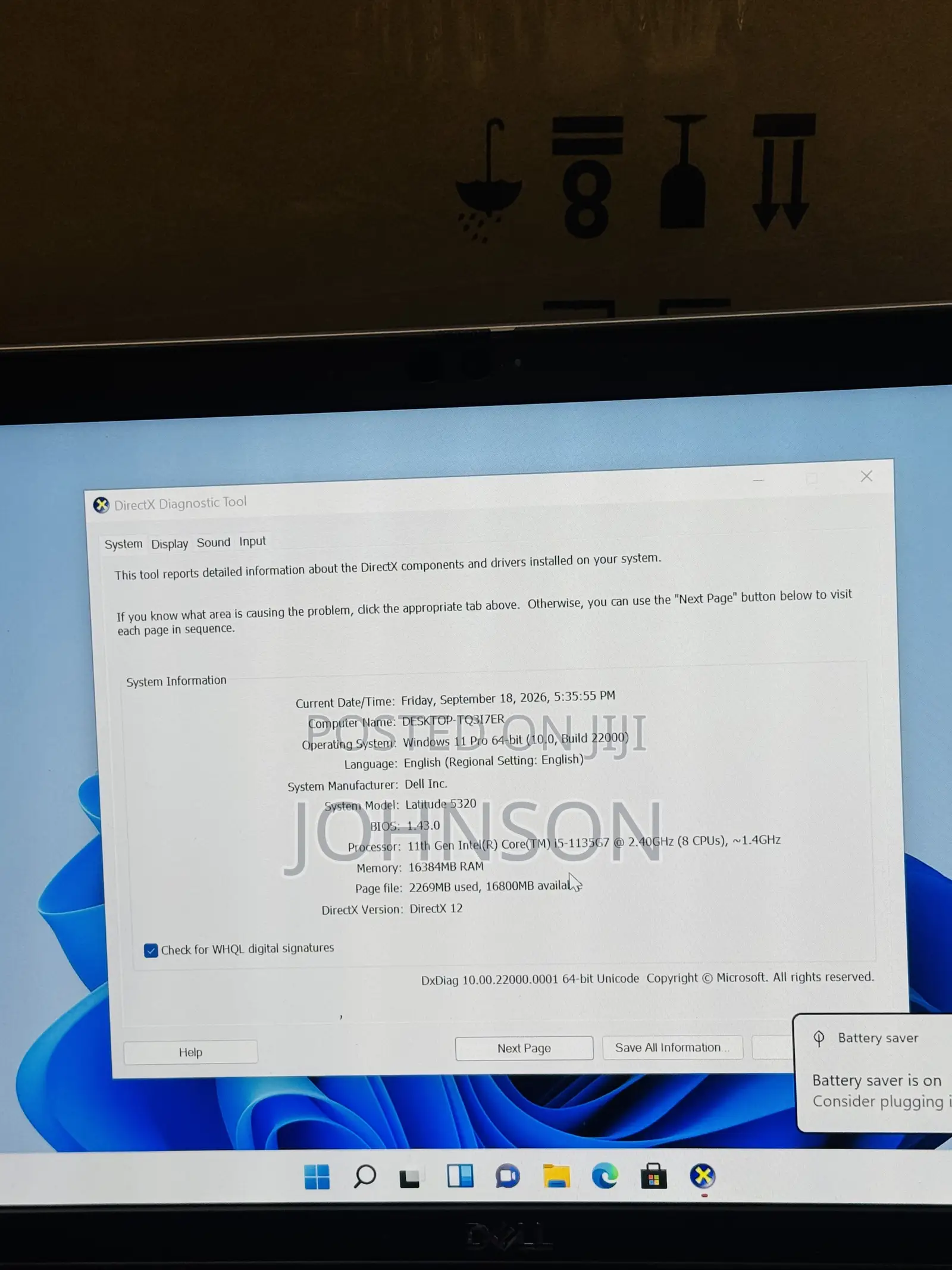 Laptop Dell Latitude 5320 16GB Intel Core i5 SSD 256GB