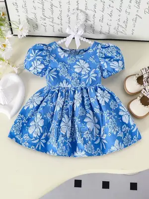 Blue Blossom Baby Dress. 6-9Months