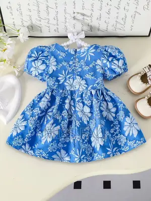 Blue Blossom Baby Dress. 6-9Months