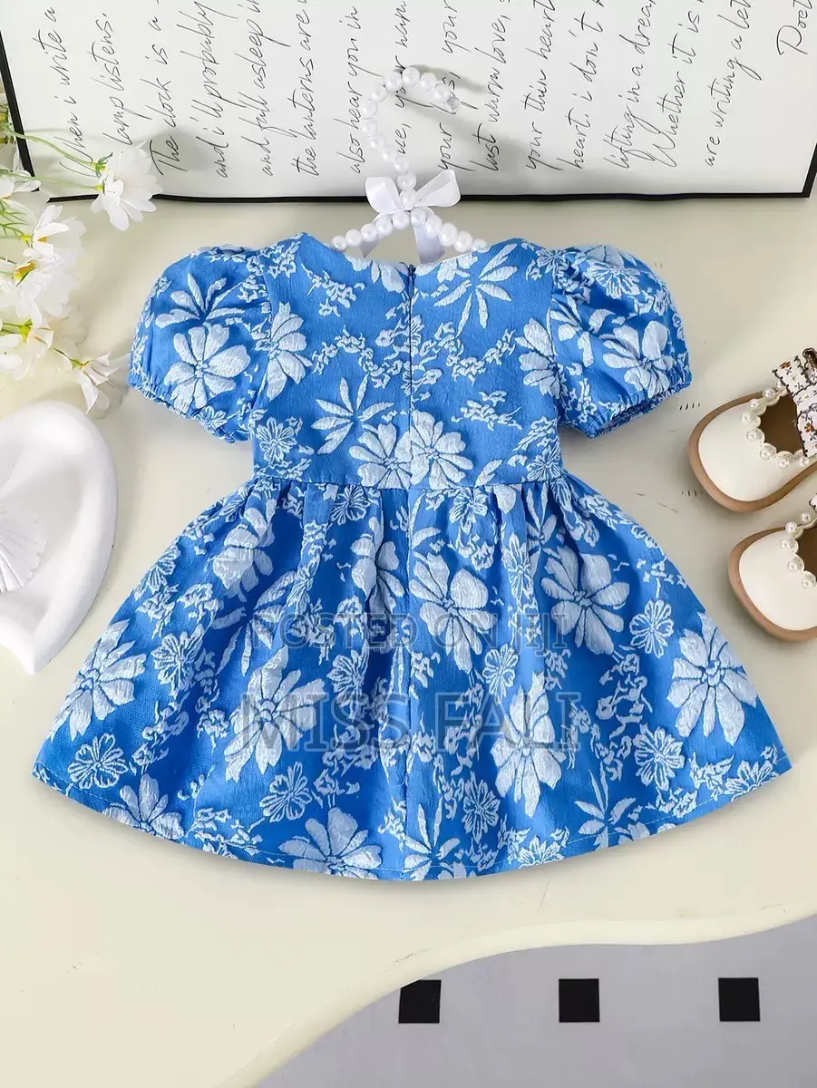 Blue Blossom Baby Dress. 6-9Months