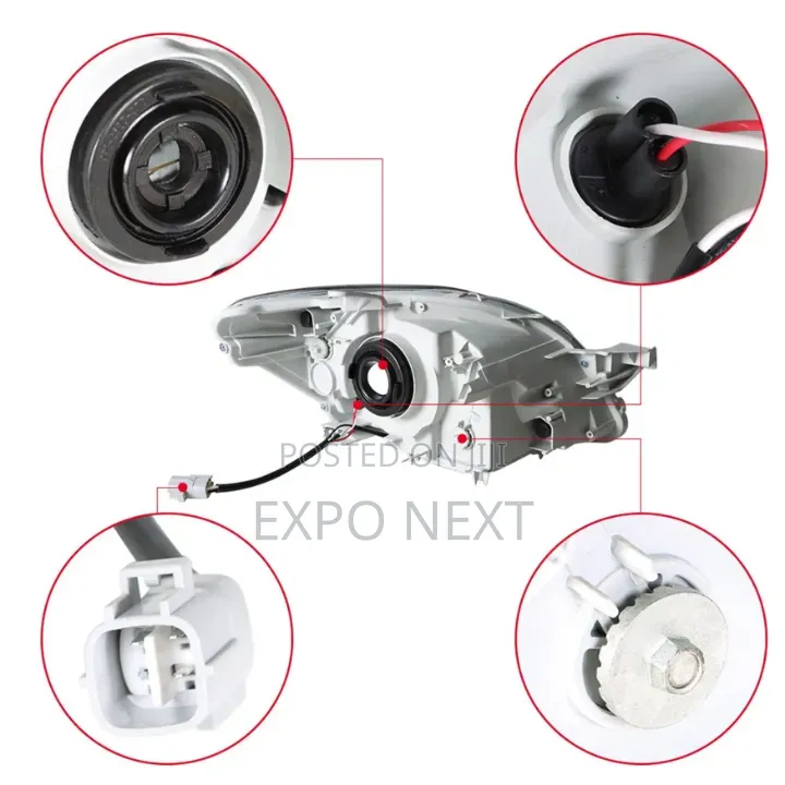 Halogen Headlamp 55W 12V Front Headlight ASSY for Yaris 2007-2011