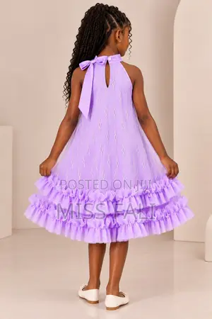 Lilac Dream Ruffle Dress. 7-8Years