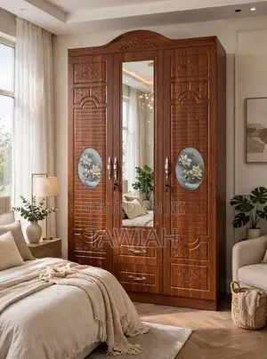 3-Doors Wooden Wardrobe