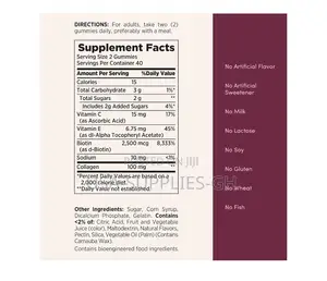 Nature's Bounty Hair, Skin, Nails Biotin/Collagen 80 Counts From Usa