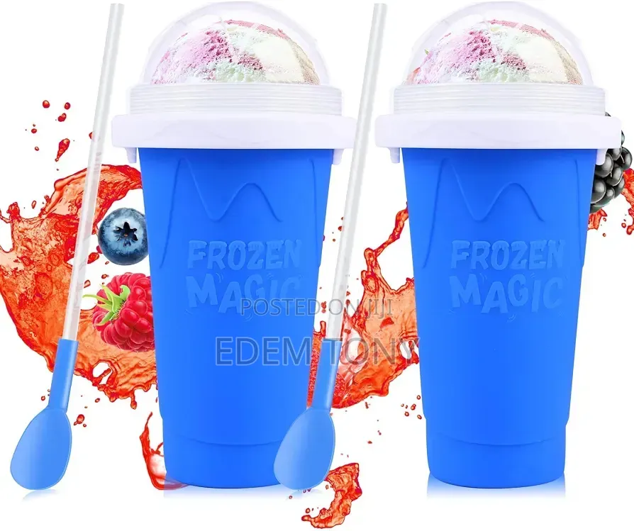 Slushie Cup 2 Pack DIY Slushy Maker Cup Frozen Magic Squeeze Cups