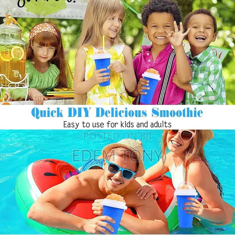 Slushie Cup 2 Pack DIY Slushy Maker Cup Frozen Magic Squeeze Cups